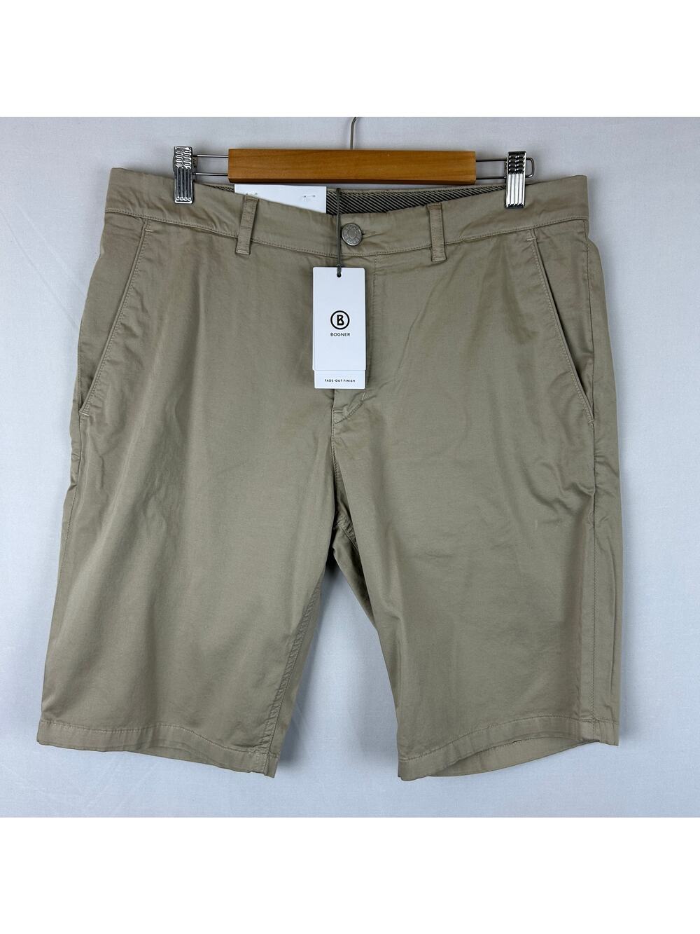 Bogner Miami Khaki Shorts Fade Out Finish 11" Inseam Men's Size 50 or US 36